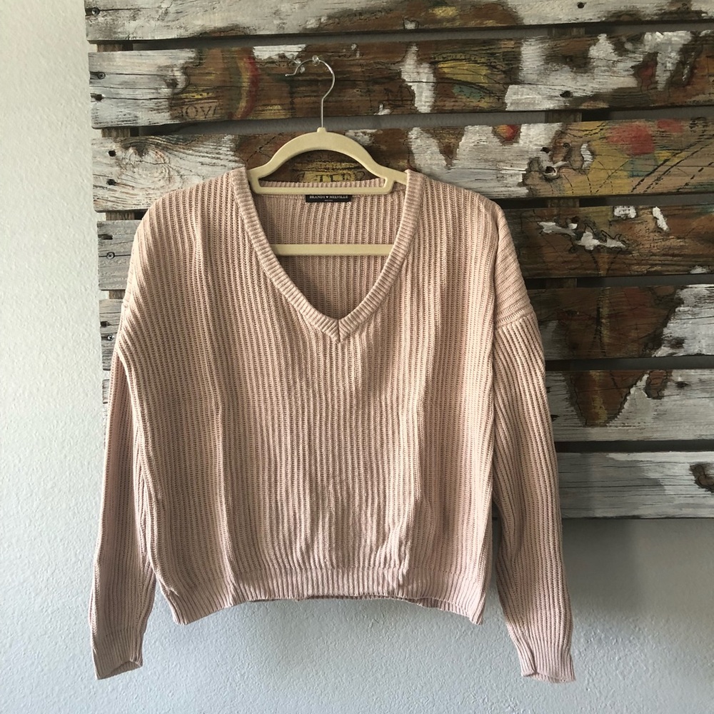 brandy melville: tan sweater